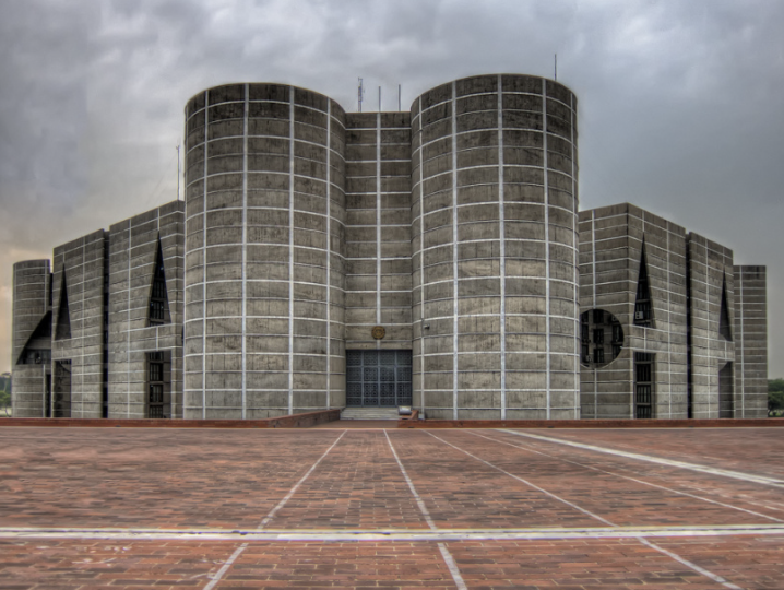 National Assembly, Dhaka — Cylindrical Drums