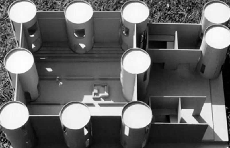 Architectural Model — Drum Elements from Above